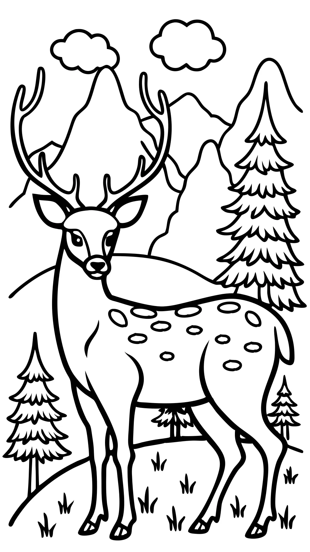 coloriages de cerfs